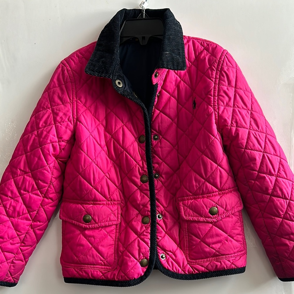 POLO RALPH LAUREN Girls Quilted Barn Jacket Size 5